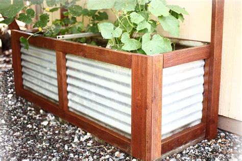 metal roofing planter box plans|corrugated metal planter plans.